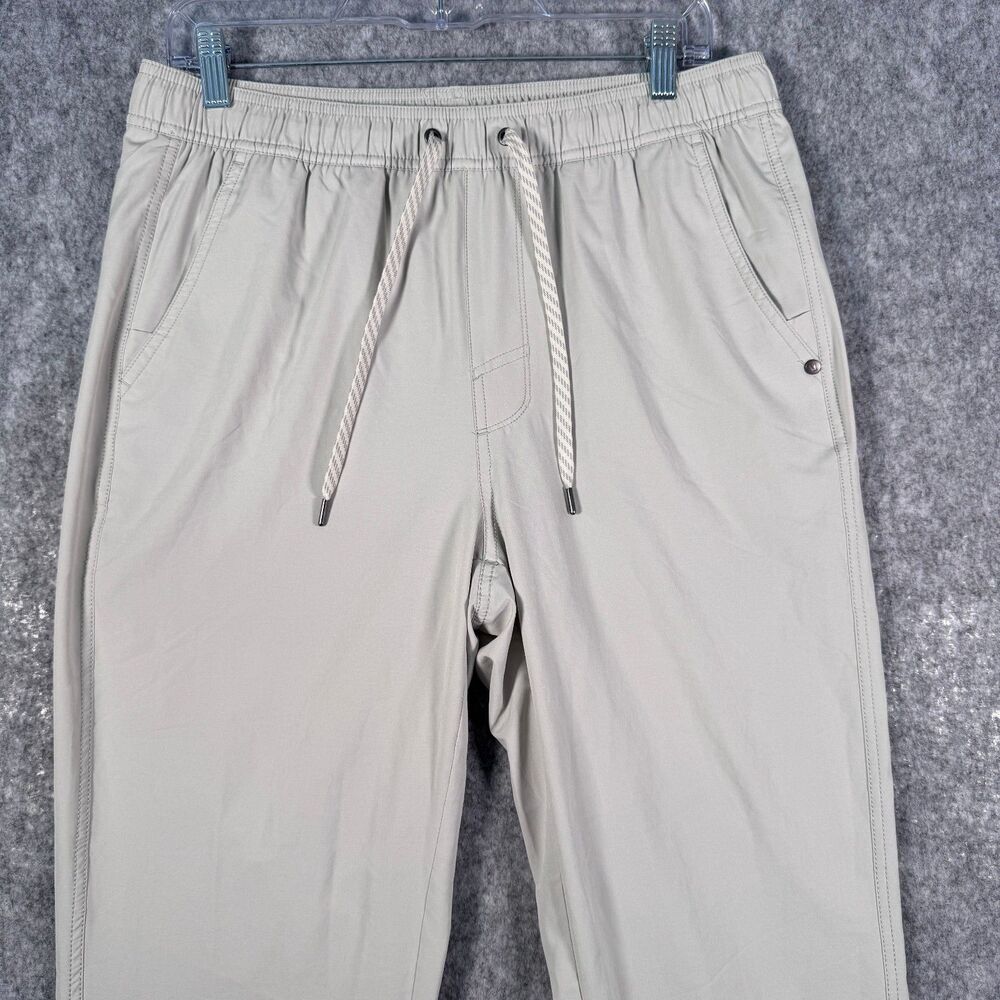 Vuori Kore Lined Joggers Mens Medium 32x28 Beige Elastic Waist Drawstring Pants - Picture 2 of 14